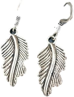 925 Sterling Silver Plated Earrings, Feather Design Earrings, Halloween Gifts, Dangle Earrings, Statement Earrings, Dainty Earrings, Attractive Earrings, Gift For Her, Bohemian Earrings