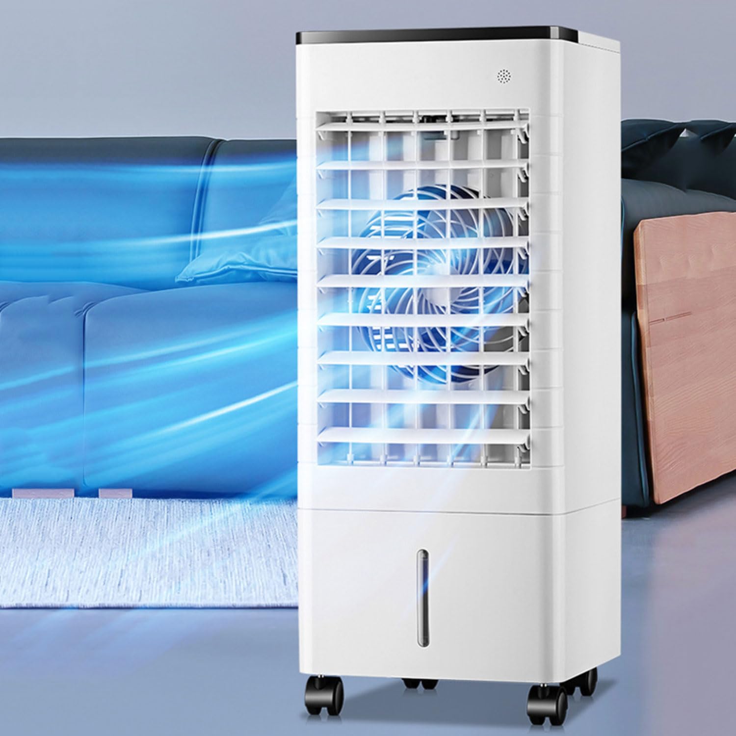 WJIANBIN Portable Air Conditioners Swamp Cooler Evaporative Air Cooler with 3 Speeds 9LWater Tank for Cooling 16 FT/S Remote Control Windowless Air Conditioner for Indoors Car Camping
