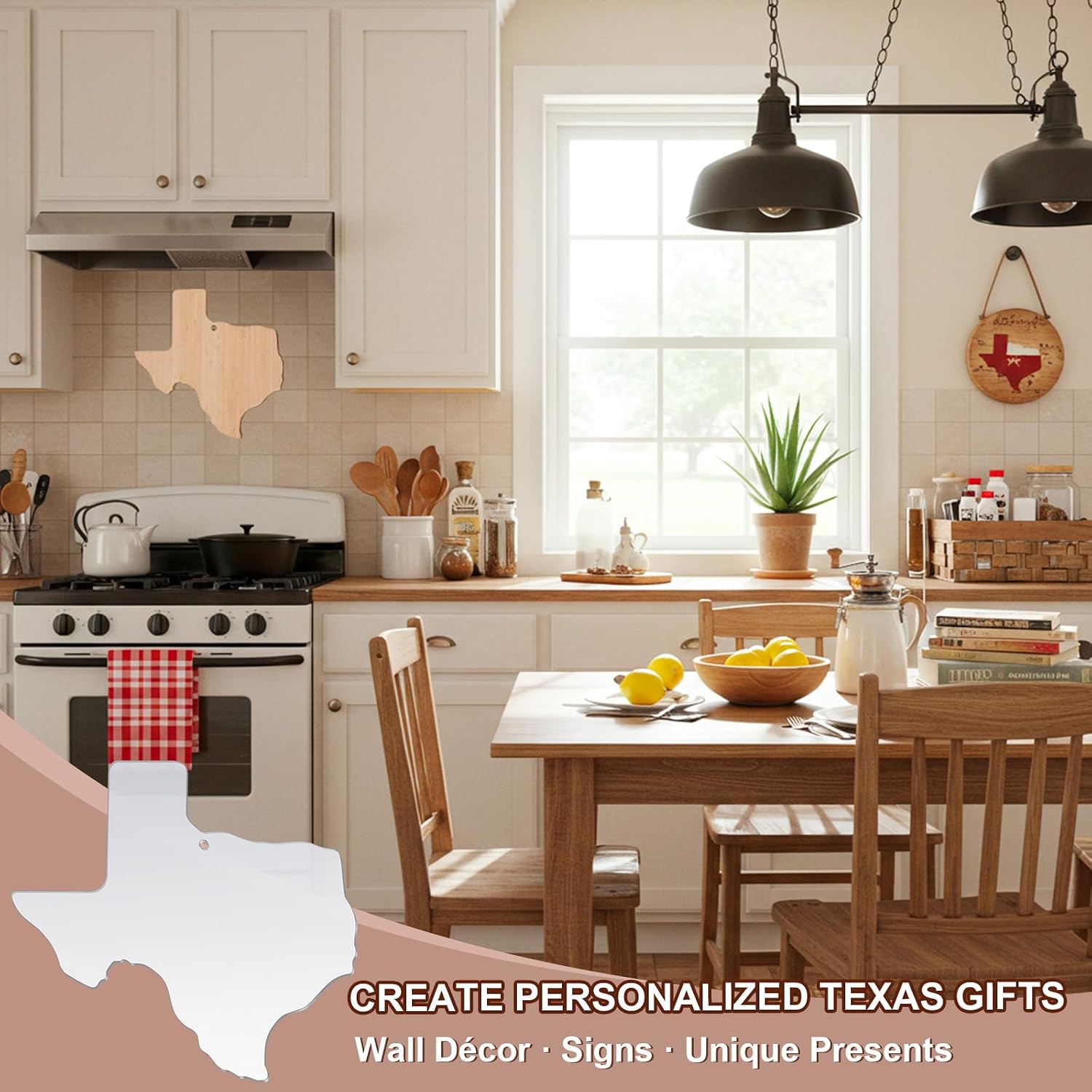 Texas State Shaped Charcuterie Board Template Acrylic Router Template Cutting Board for Woodworking Gift for Texas Lovers Home Decor Kitchen Use