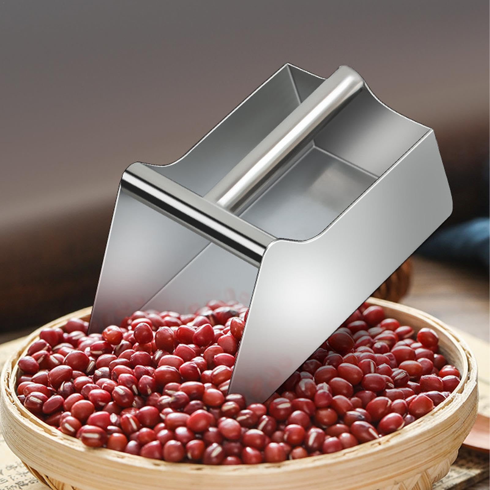 Pala Para Alimentos Pala De Acero Inoxidable Pala Alimenticion Pala Hacer Hielo Multiusos Pala Para Comida De Mascotas Cuchara Para Comida De Acero Inoxidable 25x14.5x12cm