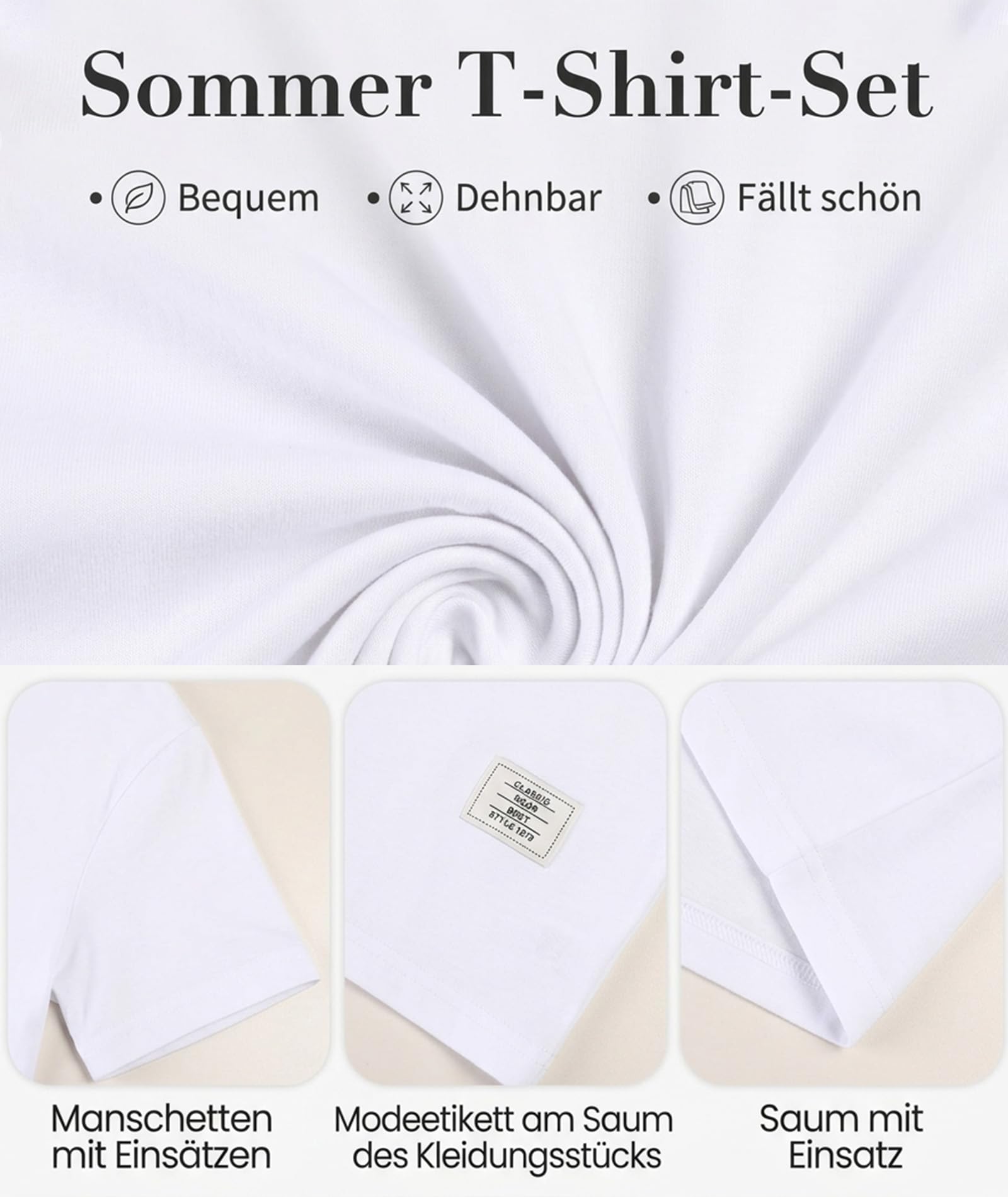 Ekaliy Elainone Ensemble d'été pour homme - T-shirt à manches courtes et short - 2 pièces - Sans plis - Avec bloc de couleurs - Combinaison de loisirs pour le quotidien et les vacances