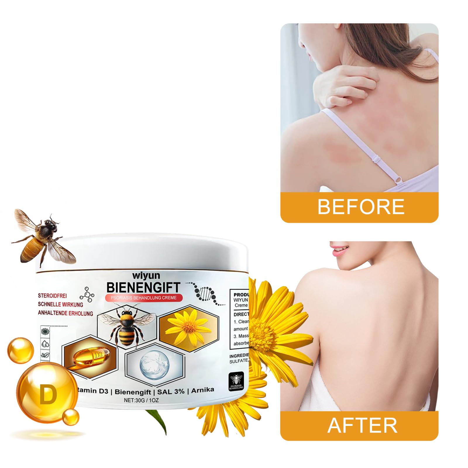 Todahof Bee Venom Cream Professional Bee Venom Ointment for All Skin Types Pack of 2, 15 g (Pack of 2) - Image 4