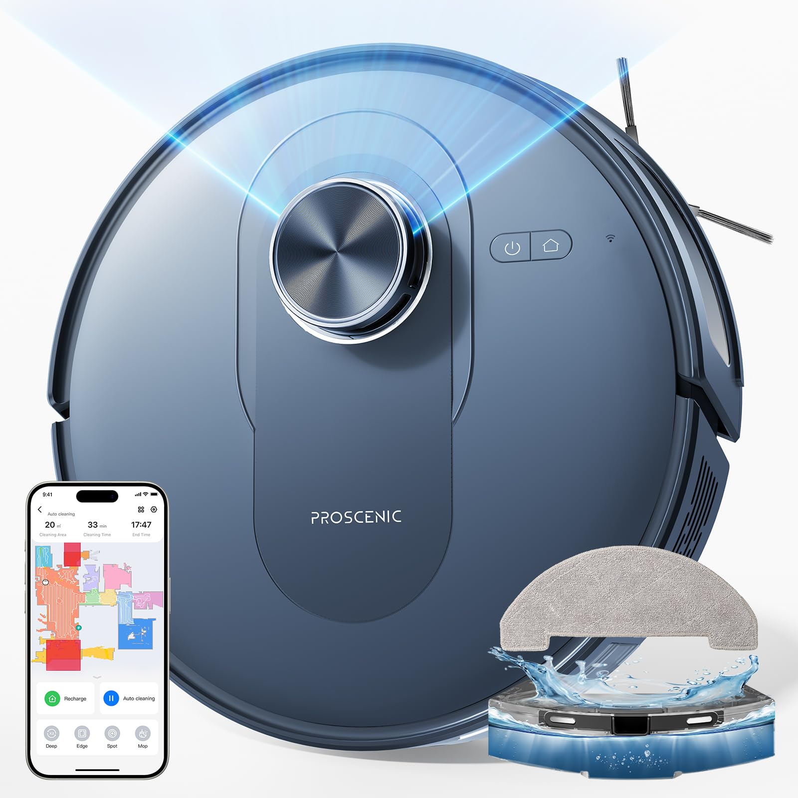 Proscenic Robot Aspirador Q8 con función de Limpieza
