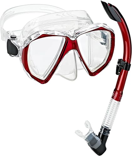 Diseño italiano Veolicty Máscara de Snorkel de Silicona Anti-Niebla Lente de Vidrio Templado Buceo Máscara de Snorkel Seco Set