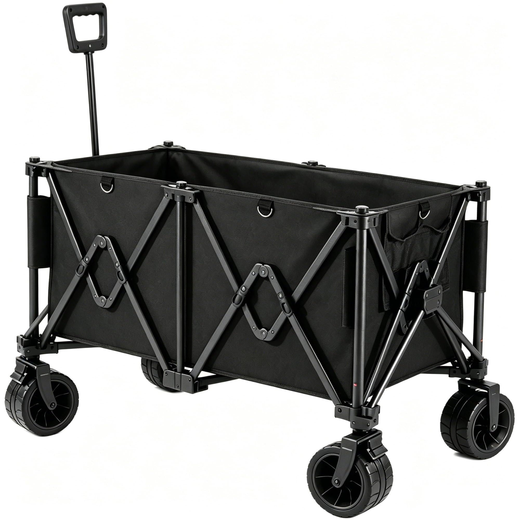Cart For Beach, Camping Wagons Carts Foldable, Wheels Equipped With A 360° Steering Axle, Suitable For Various Terrains., Items With A Load Capacity Of 40/250kg(L)