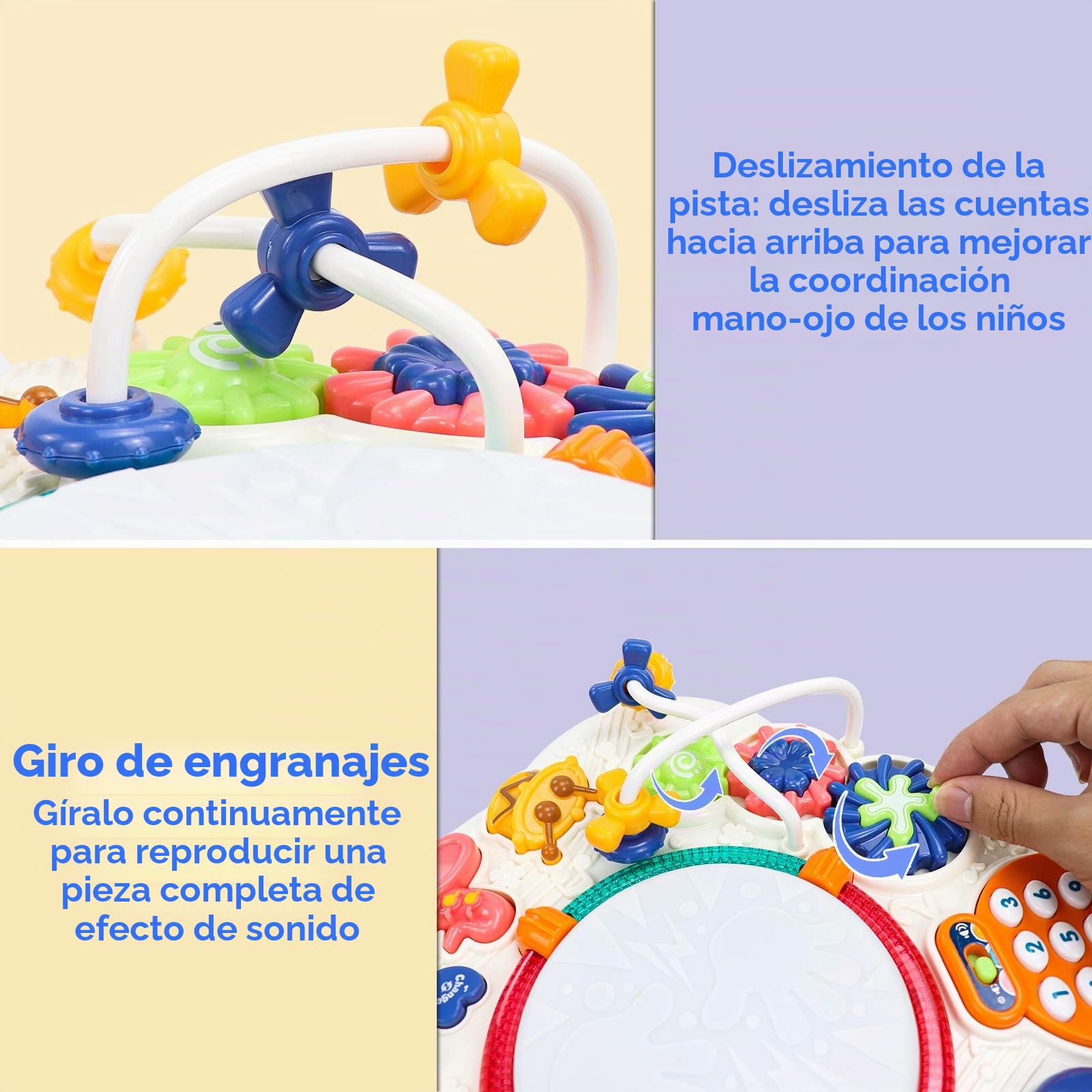 Juguetes Niños 1 año- Mesa Actividades Bebe Juguete Montessori Bebes Niña 1 2 años Navidad Regalo Instrumentos Musicales Infantiles Sonidos y Luces Educativos Regalos para Niños 1 2 años 9 12 Meses