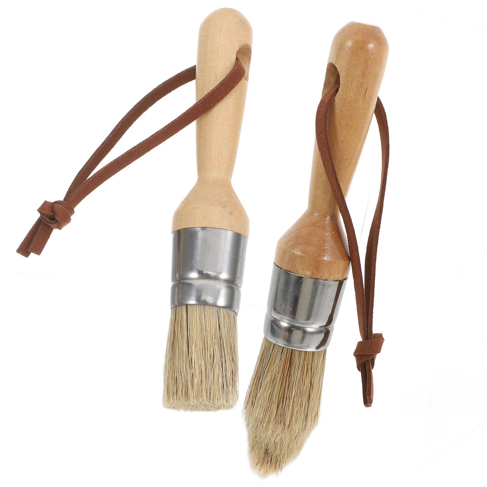 Cepillos para lavar coche PRETYZOOM con mango de madera y cerdas resistentes pack de 2