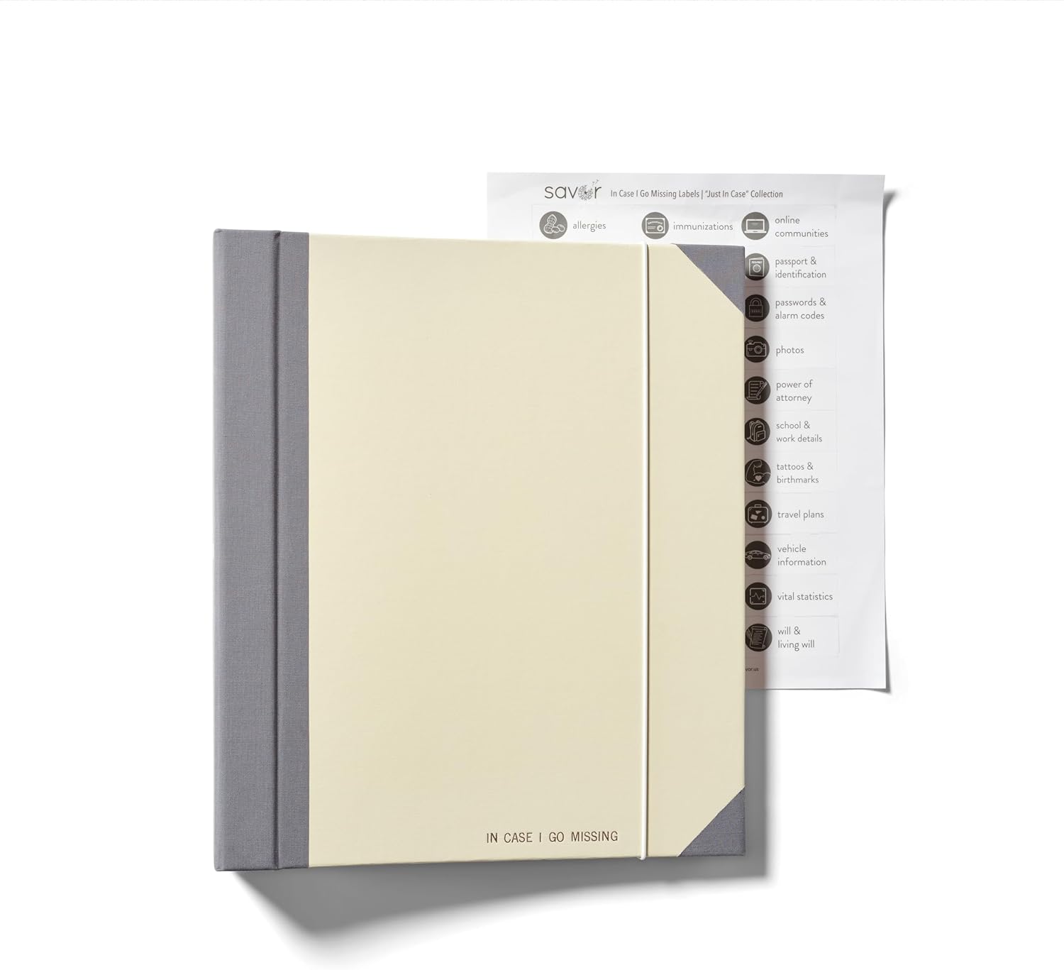 Savor | 2025 Edition in Case Go Missing® Binder | Viral TikTok Folio for True-Crime Fans to Record Personal Info, Estate Planning & Emergency Preparation