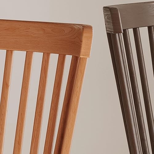 Miniatura 6 de JKGHK - Sillas de comedor de madera, sillas de cocina sin brazos, silla lateral de sala de estar con respaldo hueco a rayas, silla de comedor de