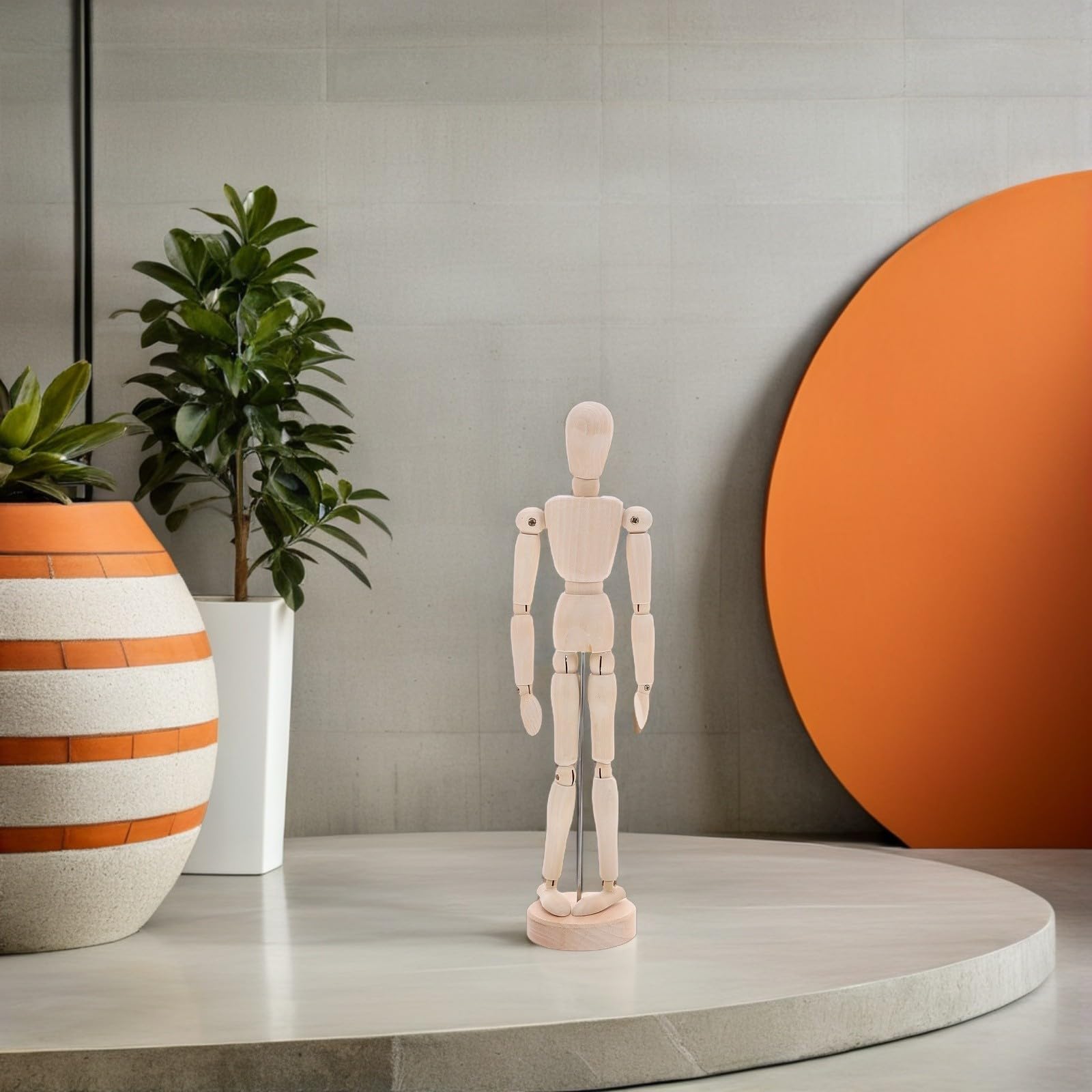 5 Pièces Mannequin Articulé en Bois avec Articulation Précise et Design Détaillé, Modèle du Corps Humain Ajustable pour Apprentissage Artistique et Décoration Intérieure