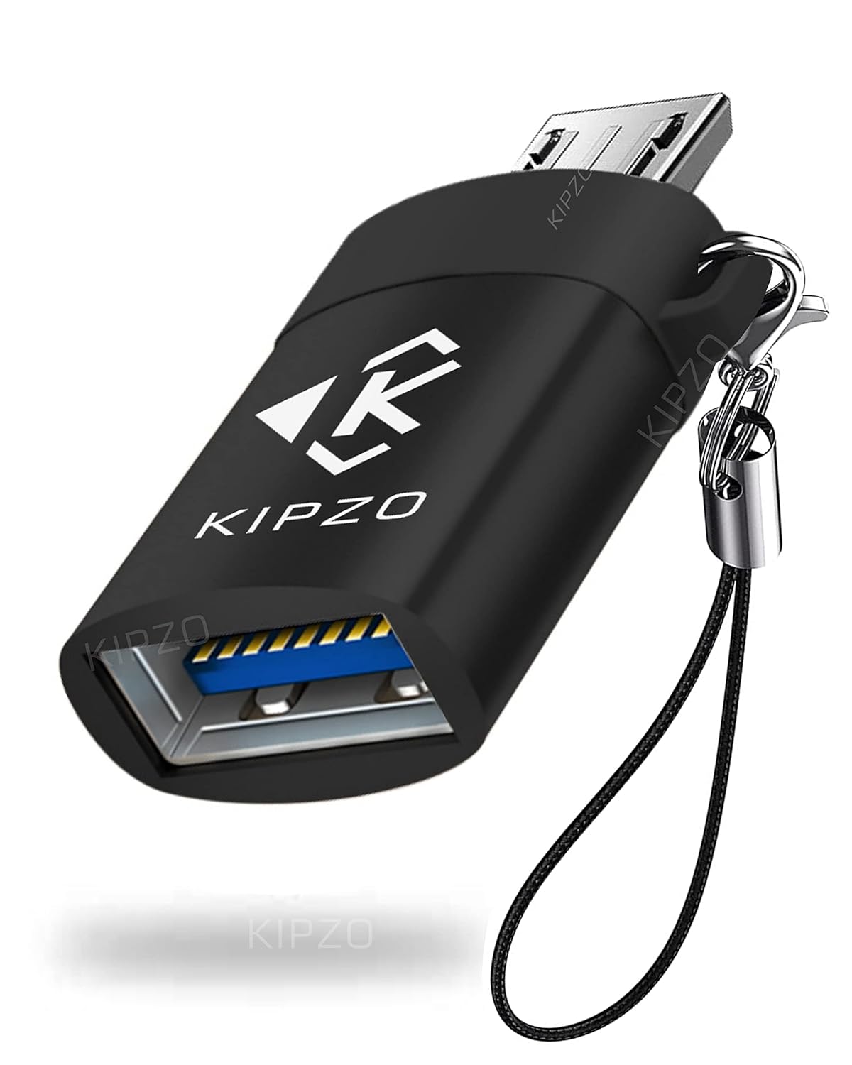 KIPZO® Black Micro USB OTG Adapter Female USB OTG Converter Splitter