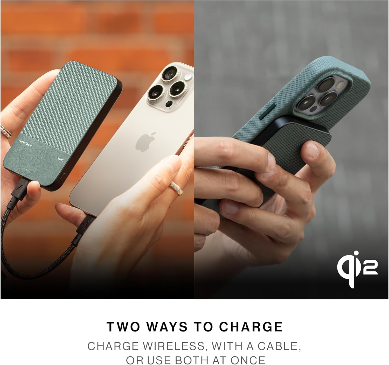 Native Union (Re Classic Power Bank | Magnetic - Qi2 MagSafe Compatible 5000mAh 15W Portable Charger - USB-C Cable Included - Compatible with iPhone Air, 17 Pro Max, AirPods Pro 3 & More (Navy)