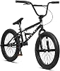 Cubsala Syzygy 20 Freestyle BMX Bicycle for Ages 6 Teens Beginners and Adults, Bright Black, Black Tires