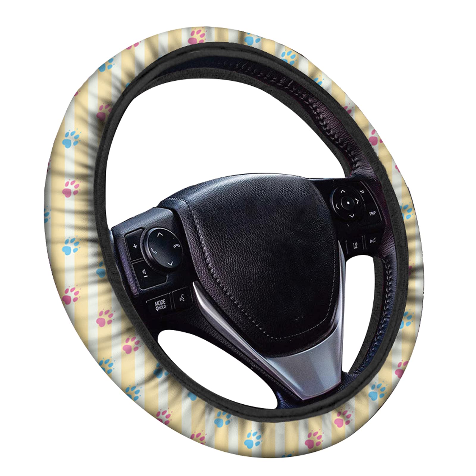 Auto Stuurhoes Voor 38 cm autostuurhoes schattig vier seizoenen universeel ademend antislip stuurhoes Stuurwiel Hoes (Kleur : 8
