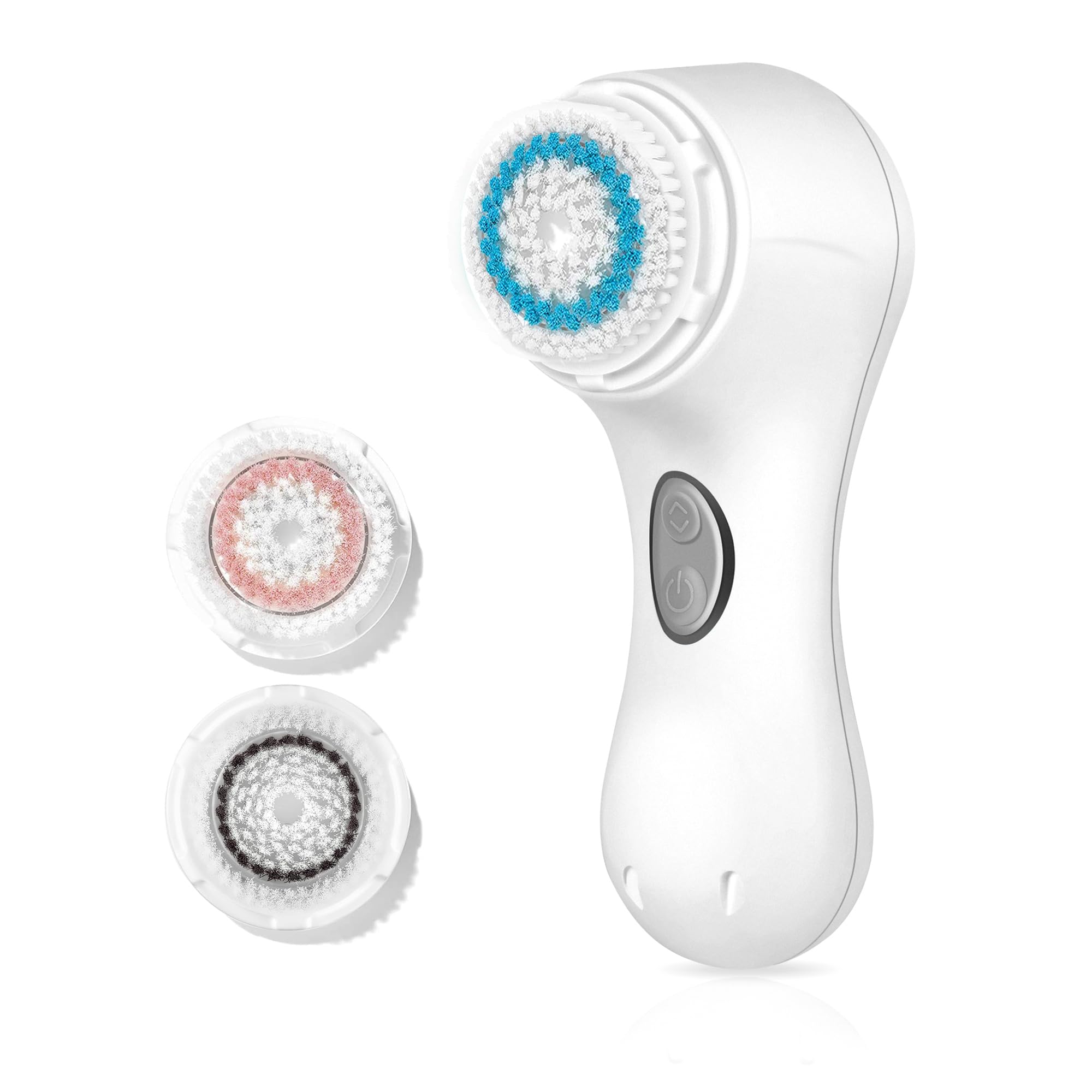 Microtree Electric Facial Cleansing Brush, Ultrasonic Vibrating Face Brush, 2 Speeds for Gentle Clean, Rechargeable Face Scrubber Exfoliator Waterproof Sonic Face Brushes for Cleansing