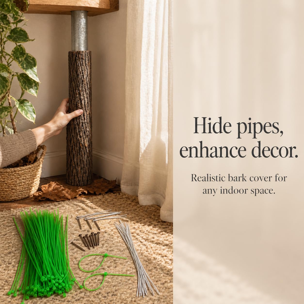 Planta Artificial, Cubierta Tubería, Kit decoración tuberías 01