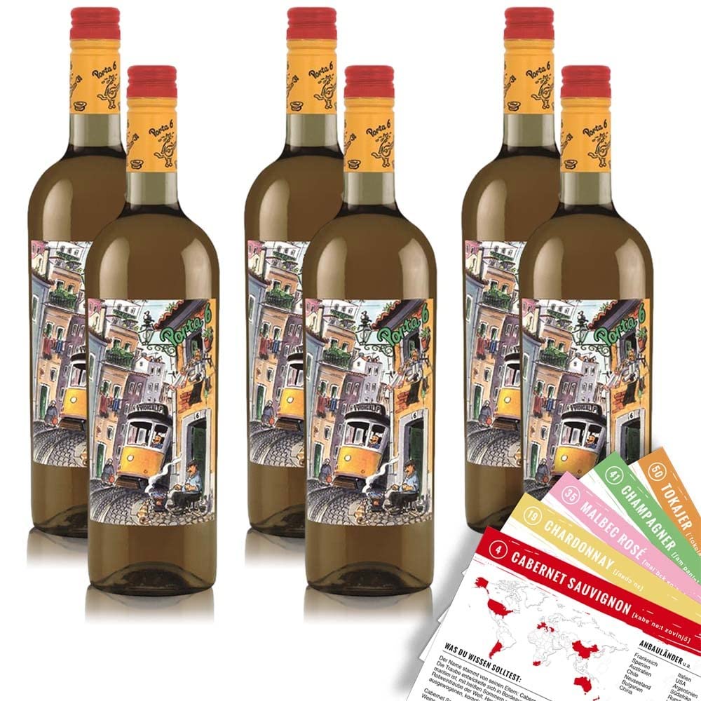 Porta 6 Branco, trocken, sortenreines Weinpaket + VINOX Winecards (6x0,75l)