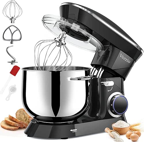 9.5 Qt Stand Mixer, 10-Speed Tilt-Head Food Mixer, Vezzio 660W