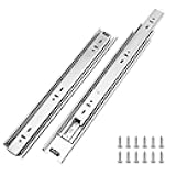 LONTAN Full Extension Ball Bearing Drawer Slides 8 10 12 14 16 18 20 22 24 Inch Heavy Duty Side Mount File Cabinet Rails Dresser Runner Kitchen Cabinet Drawer Glides 100 LB Capacity (12 inch,1 Pair)