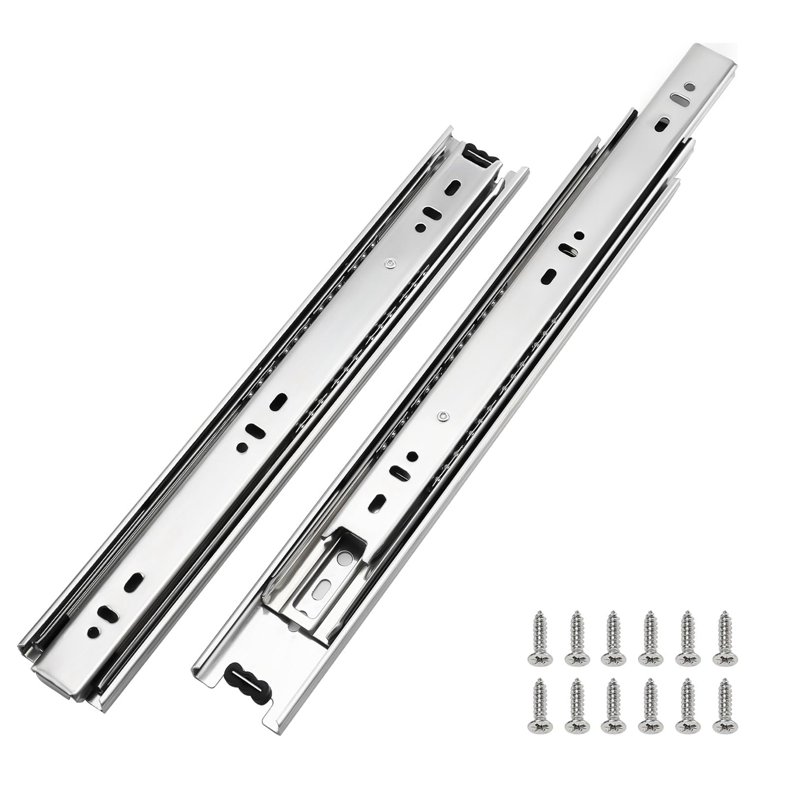 LONTAN 2 Pairs Side Mount Drawer Slides 20 Inch Heavy Duty Cabinet Rails