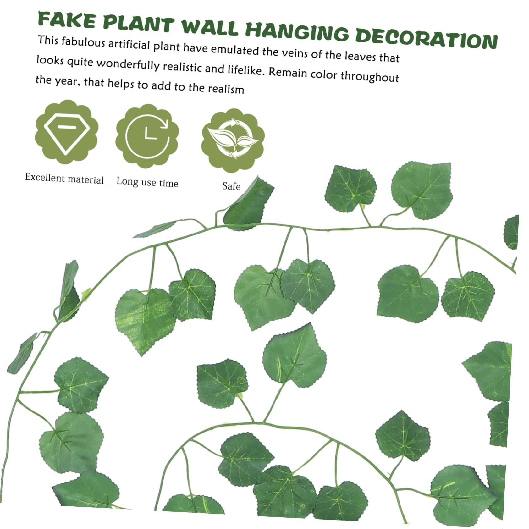 Cabilock 2 Set Rattan Artificiale Foglie Artificiali Fake Plants Ghirlanda Di Vite Rampicante Pianta Artificiale Foglie Di Vite Di Edera Vite Di Edera Artificiale Plastica 12 Pezzi * 2