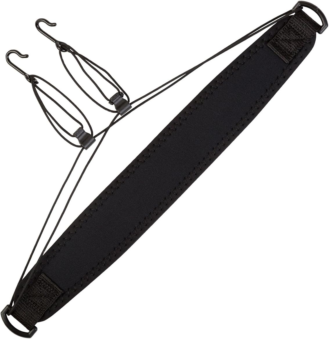 Neotech Classic 2 Hook Instrument Strap - Regular - Metal Open Hook Neck Strap for Alto Saxophone, Bass Clarinets, English Horns & More - Comfortable Neoprene Instrument Neck Strap - Black