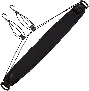 Neotech Classic 2 Hook Instrument Strap - Regular - Metal Open Hook Neck Strap for Alto Saxophone, Bass Clarinets, English Horns & More - Comfortable Neoprene Instrument Neck Strap - Black