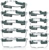 VERONES 10 Pack Meal Prep Containers, Airtight Lunch Containers, Stackable Food Storage Containers Set with Lids, BPA-Free, Microwave, Oven, Freezer & Dishwasher Friendly, Grey
