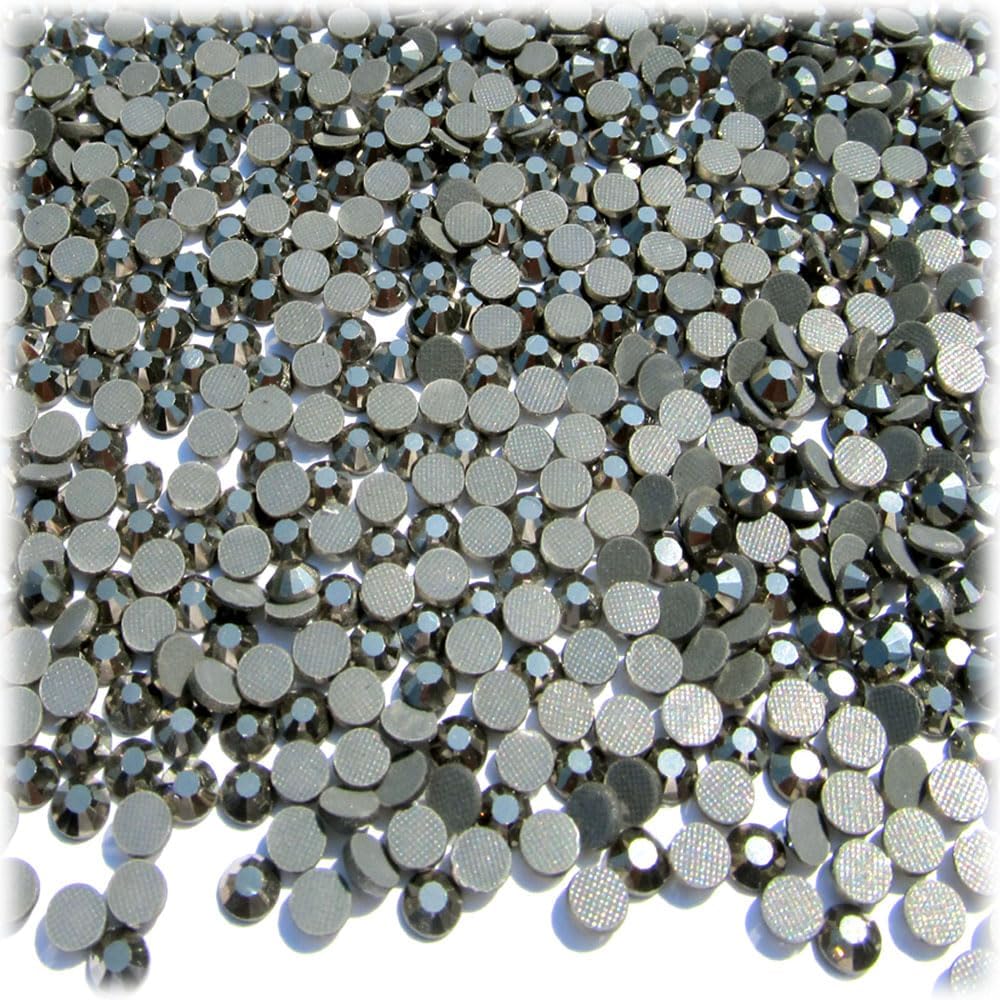 The Crafts Outlet 1,440-pc Iron on Heat induced Glue, Glass Rhinestones, Round 4mm (16ss) Small - Crystal Clear