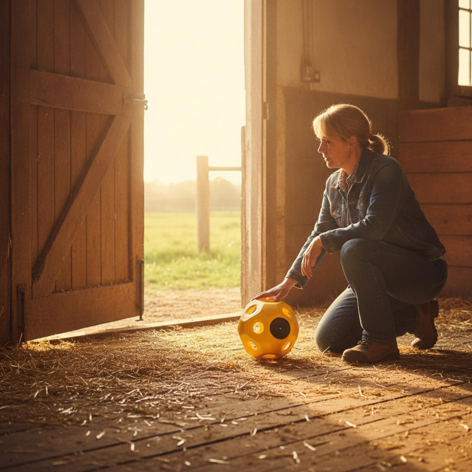 Livestock Forage Ball Palla Fieno Sfera Alimentazione Regolata Gioco Slow Feeder per Cavalli Asini in Polietilene Diametro36.5cm Adatta per Stalle Paddock, Array, Color to 5