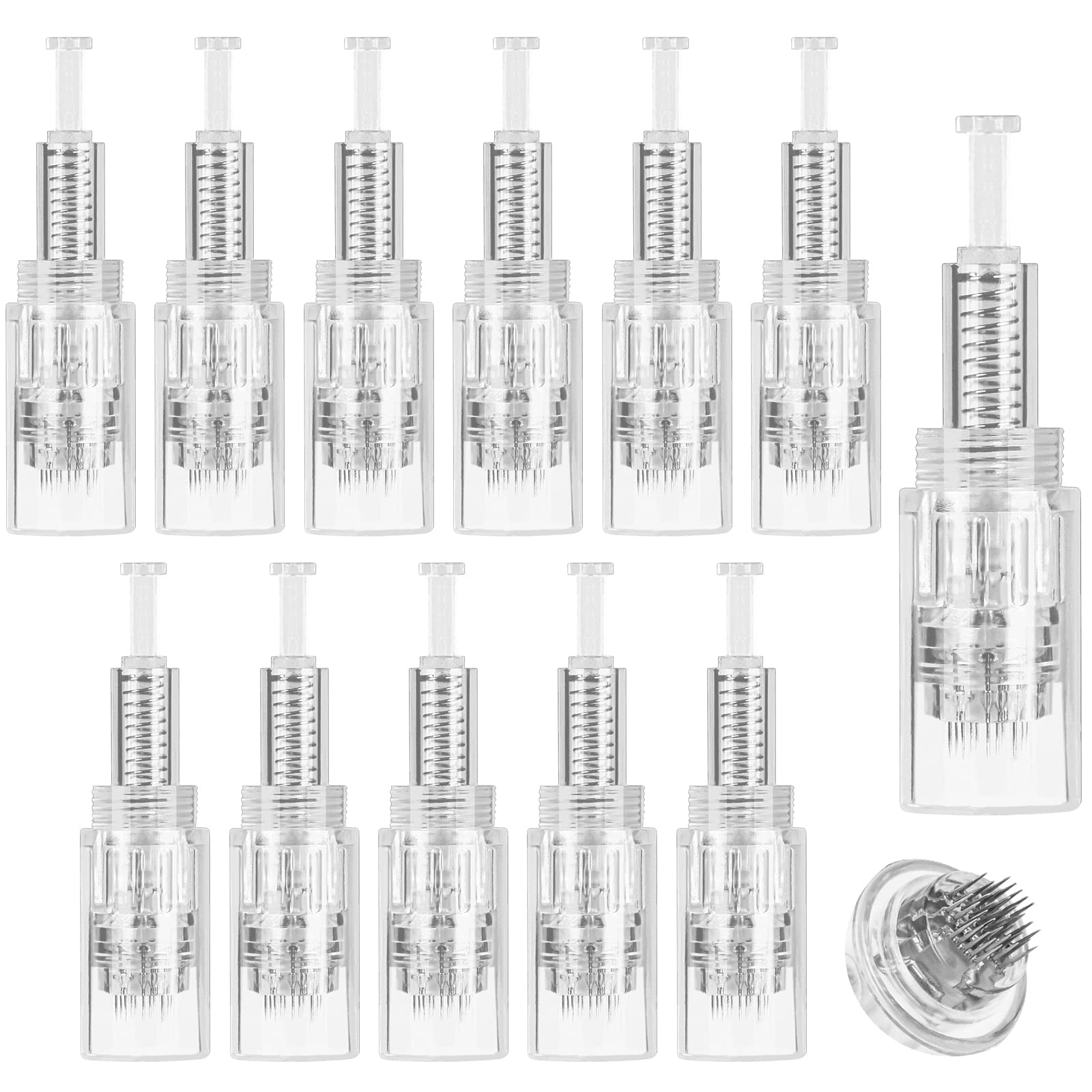 LOPHE 36 Pin Micro Needles, 12 Pcs Microneedling Cartridge Tip Replacement Head, Disposable Microneedle Replacement Needle for Skin Care