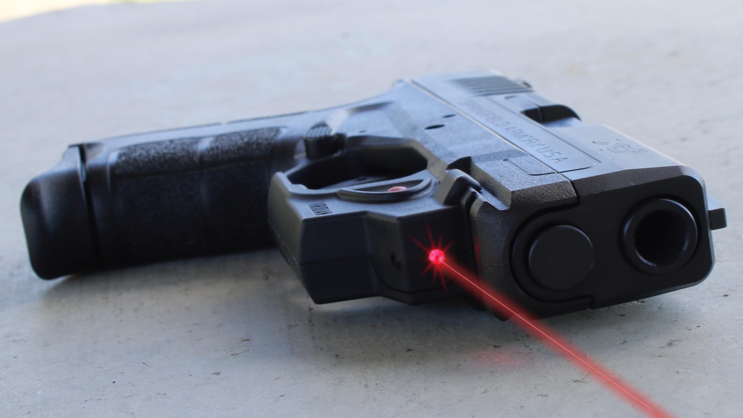 Viridian E Series Red Laser Sight for Springfield XDs, Gun Sight with Ambidextrous On and Off Switch, Black