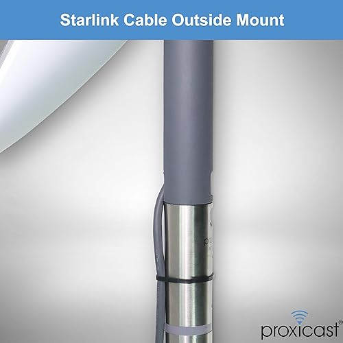 Miniatura 7 de Proxicast Starlink - Adaptador de antena para soportes de antena J-Max, acoplador de acero inoxidable para antena parabólica rectangular Starlink V2