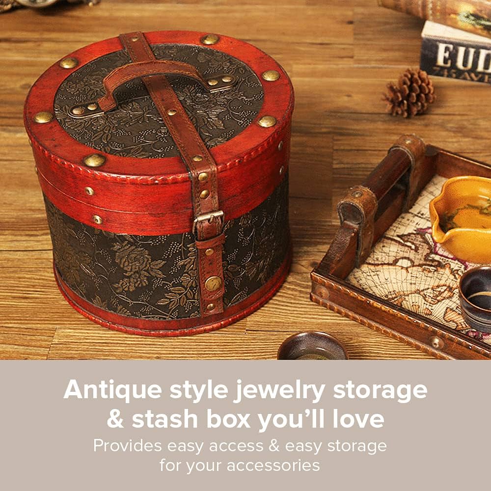 【希少】円筒型ジュエリーケース 木製宝石箱 アンティーク 希少】円筒型ジュエリーケース 木製宝石箱 アンティーク