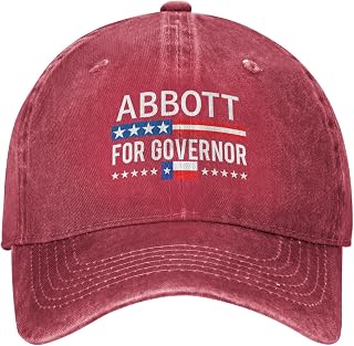 Greg Abbott for Governor Golf Hat 2026 Texas Governor Denim Baseball Cap Running Dad Caps