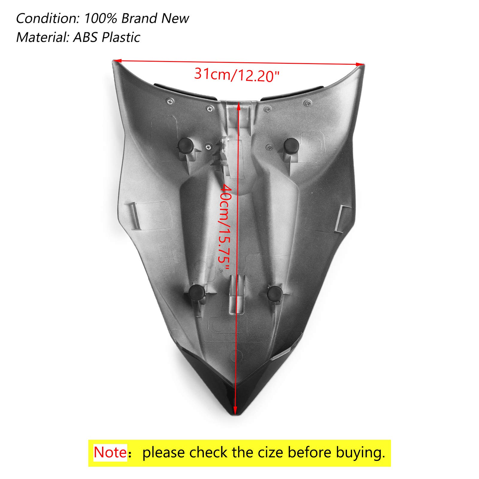 Topteng Motorcycle Rear Seat Fairing Cover Cowl Apto para Kawasaki Z650 Ninja 650 17-23 Black