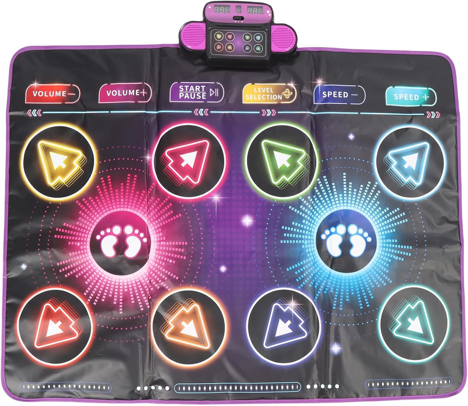 Electronic Dance Mat, Interactive Music Game Pad, Built in Music Dual Player Interactive Dance Game Pad for Kids 2 Player Mode for Home Use