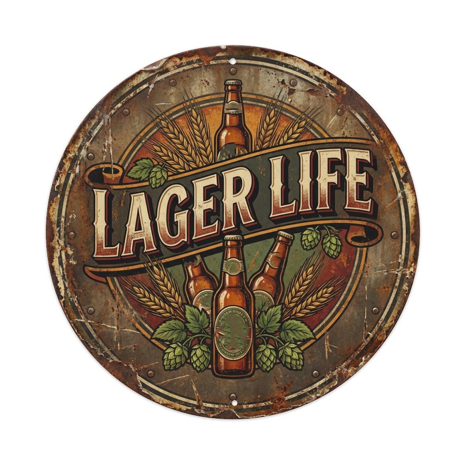 Fyrn Style Metal Tin Sign Vintage Beer Rustic Lager Life Retro Bar For Pub
