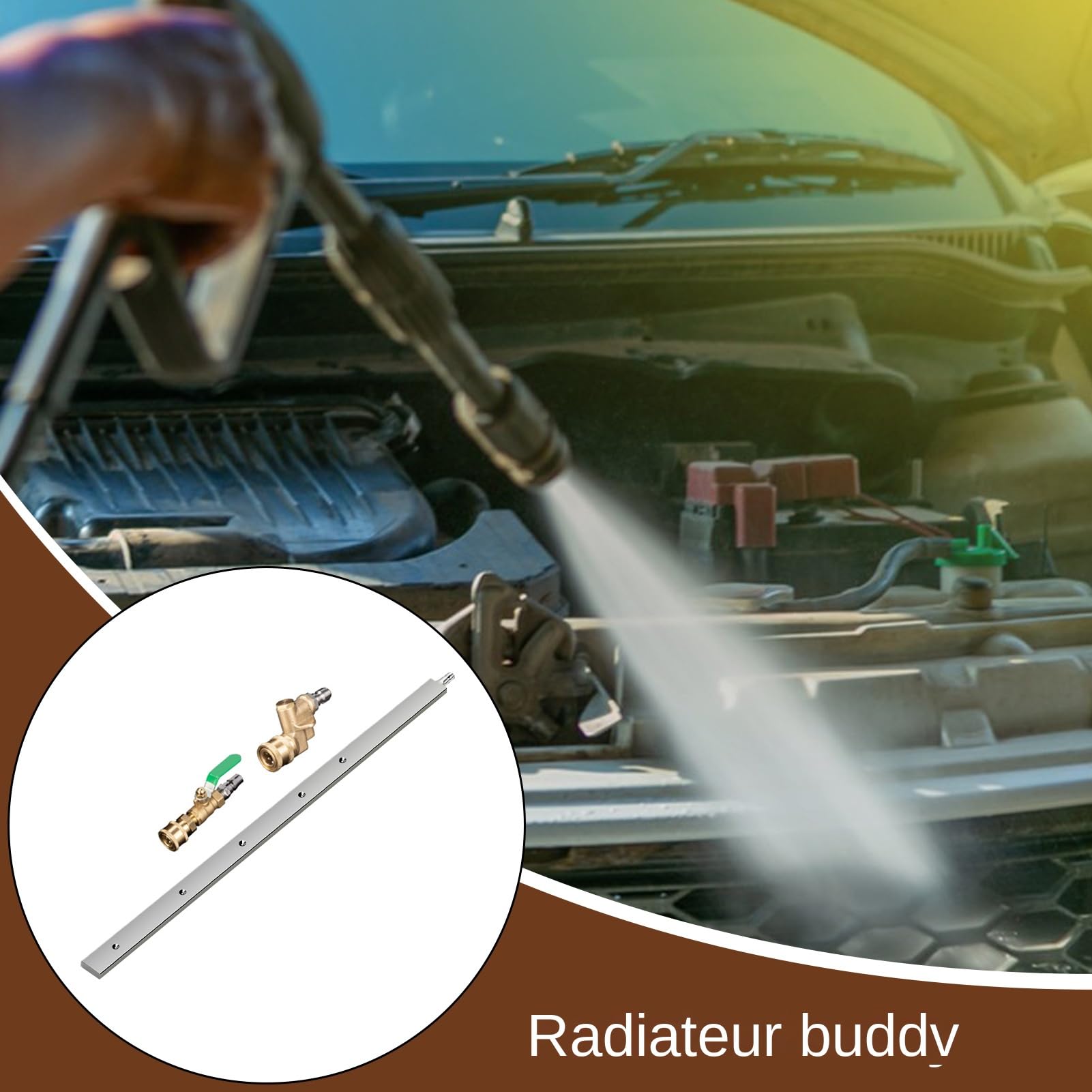 Bacchetta per la pulizia del radiatore Portatile in Acciaio | Strumento pulizia radiatore per Veicoli, Auto, Furgoni, Camion, Idropulitrici, Condensatori, Macchinari Pesanti