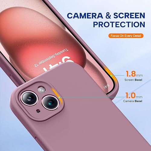 Miniatura 852 de Miracase - Funda diseñada para iPhone 11 con protector de pantalla, funda de goma de silicona líquida, protección total contra caídas y a prueba