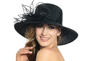 Charming Women's Organza Kentucky Derby Church Hat for Tea Party and Weddings
