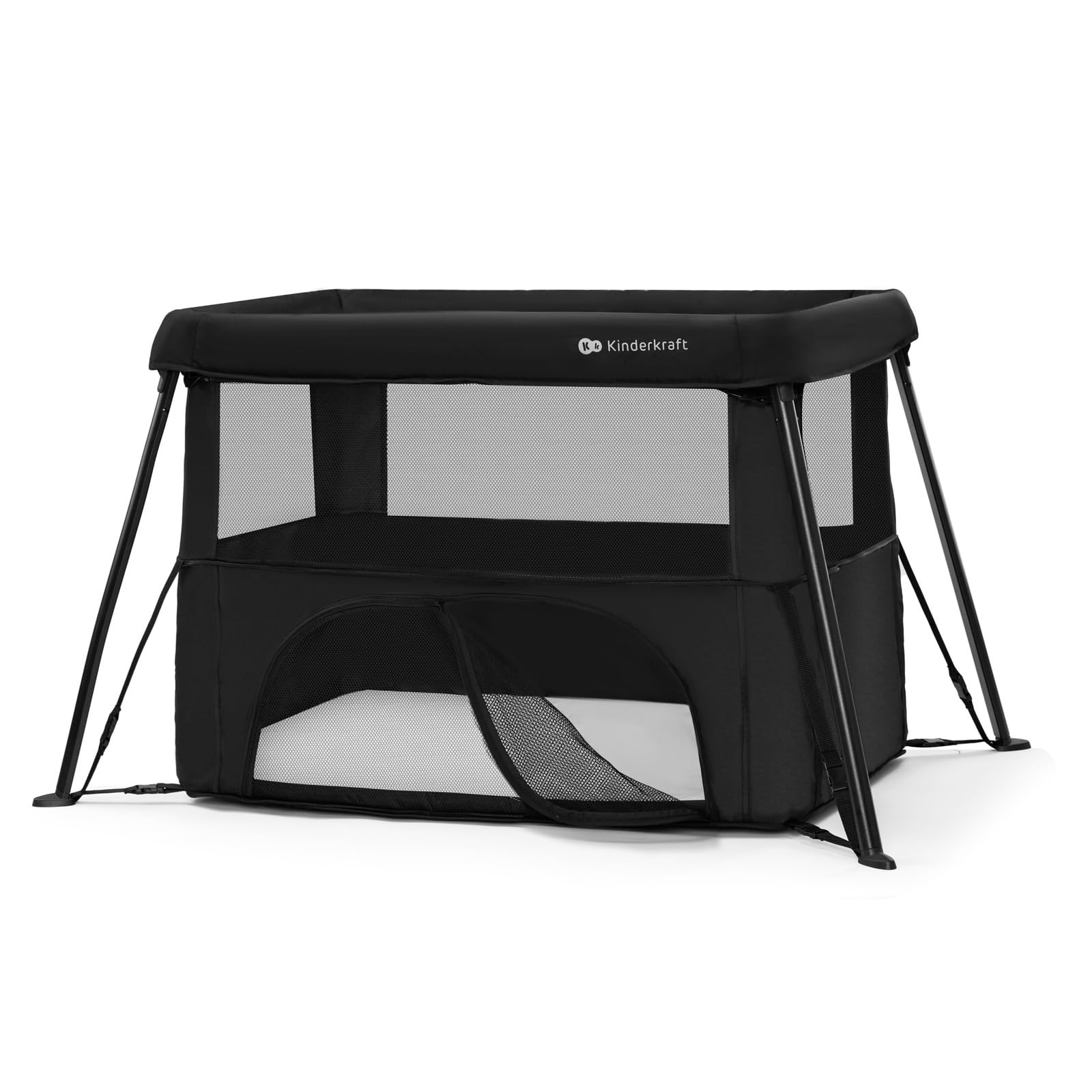 Kinderkraft Cami Lit Parapluie 3 en 1, Lit bébé avec Matelas, Noir