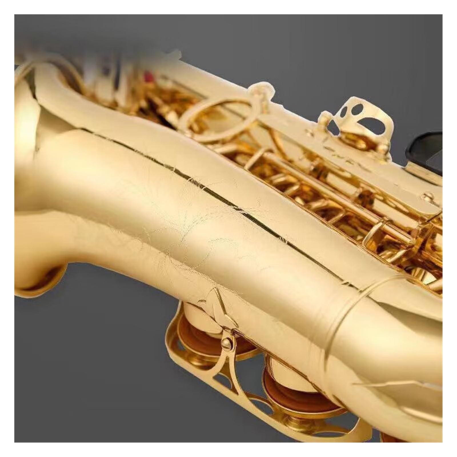 Saxofón Profesional Saxofón alto en mi bemol alto para principiantes y exámenes de grado Saxofón alto en mi bemol dorado de 660 mm de largo