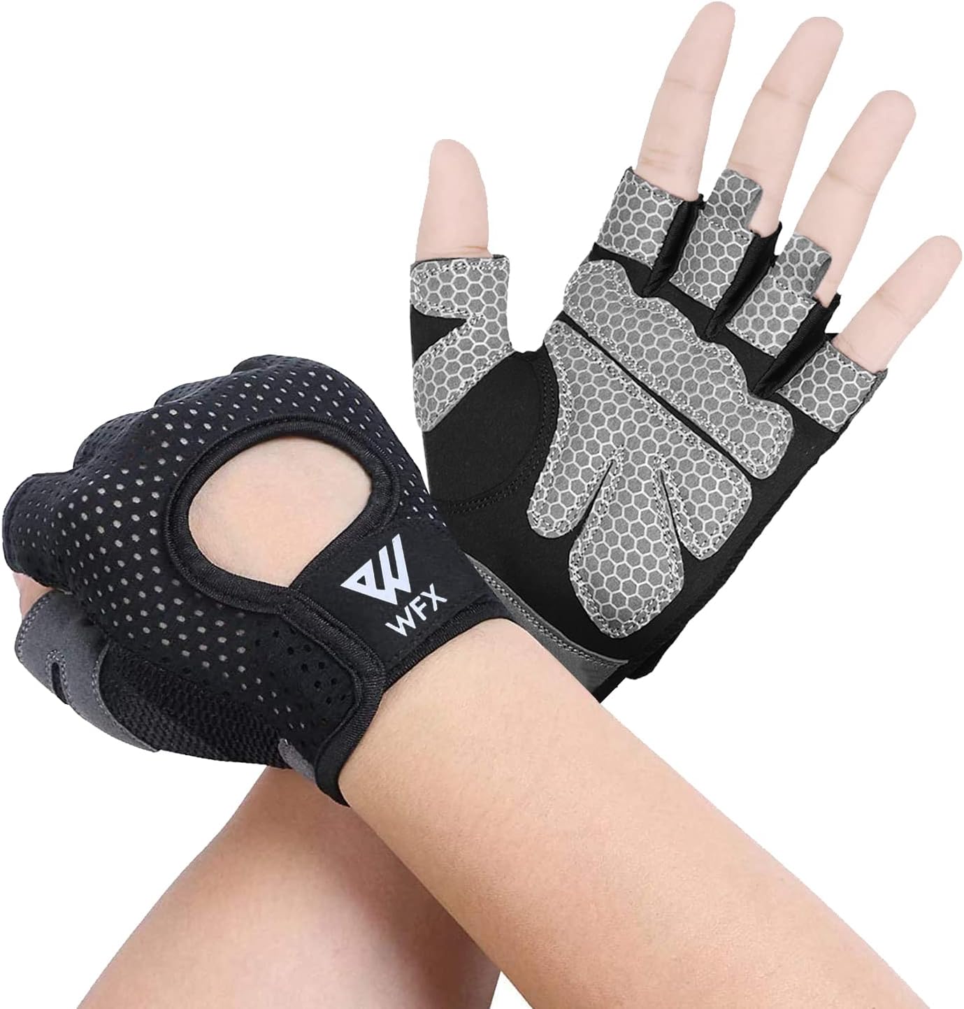 WESTWOOD FOX WFX Weight Lifting Gloves for Men Women Gym gloves with Wrist Wrap Support for Workout Training gloves Exercise Fitness , Hanging, Pull ups , Suit for Dumbbell, Cycling