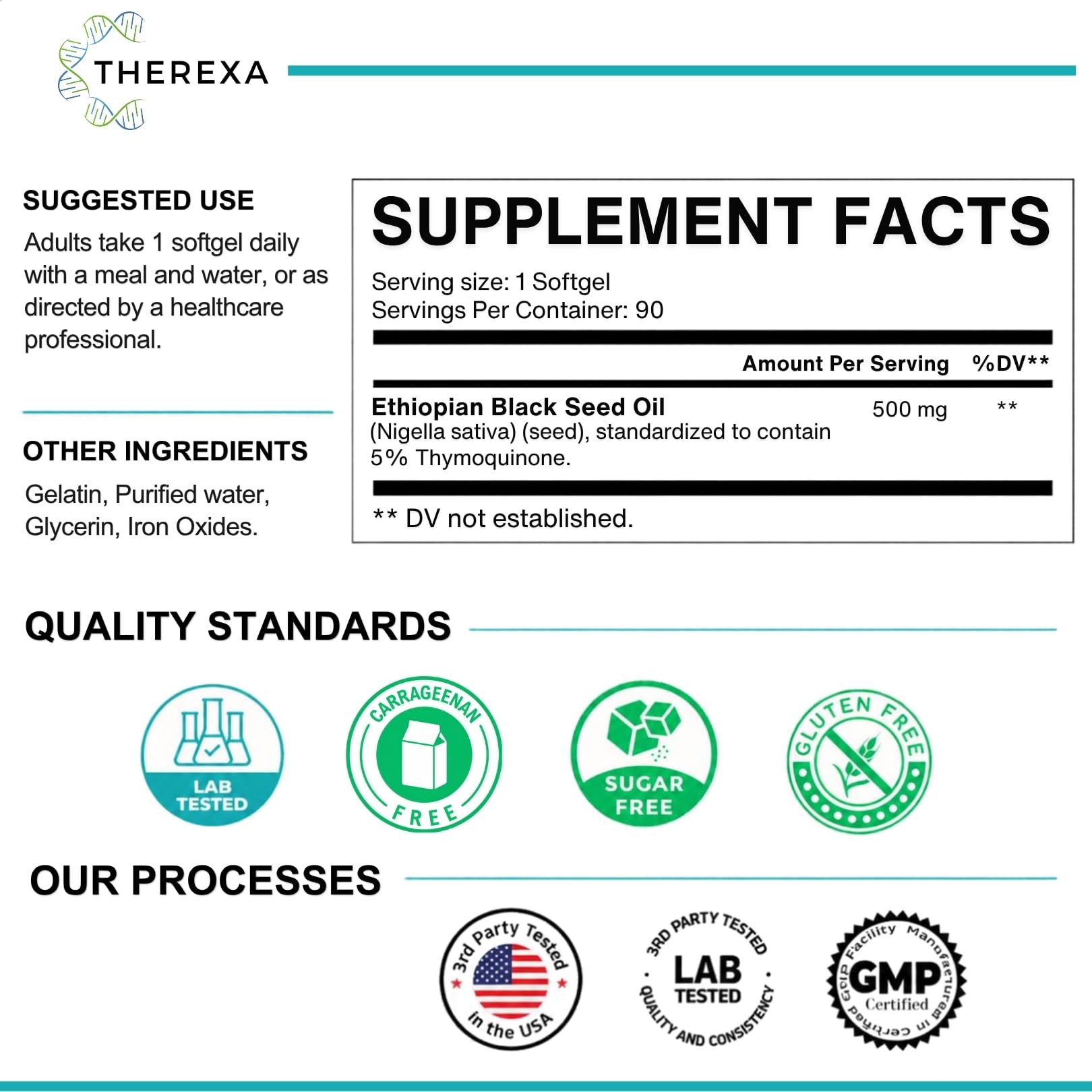 Ethiopian Black Seed Oil 5% Thymoquinone – Pure Cold Pressed Nigella Sativa Black Cumin Seed Oil Softgels – High Thymoquinone (500 mg per Capsule) - 90 Softgels — Amazon image 2