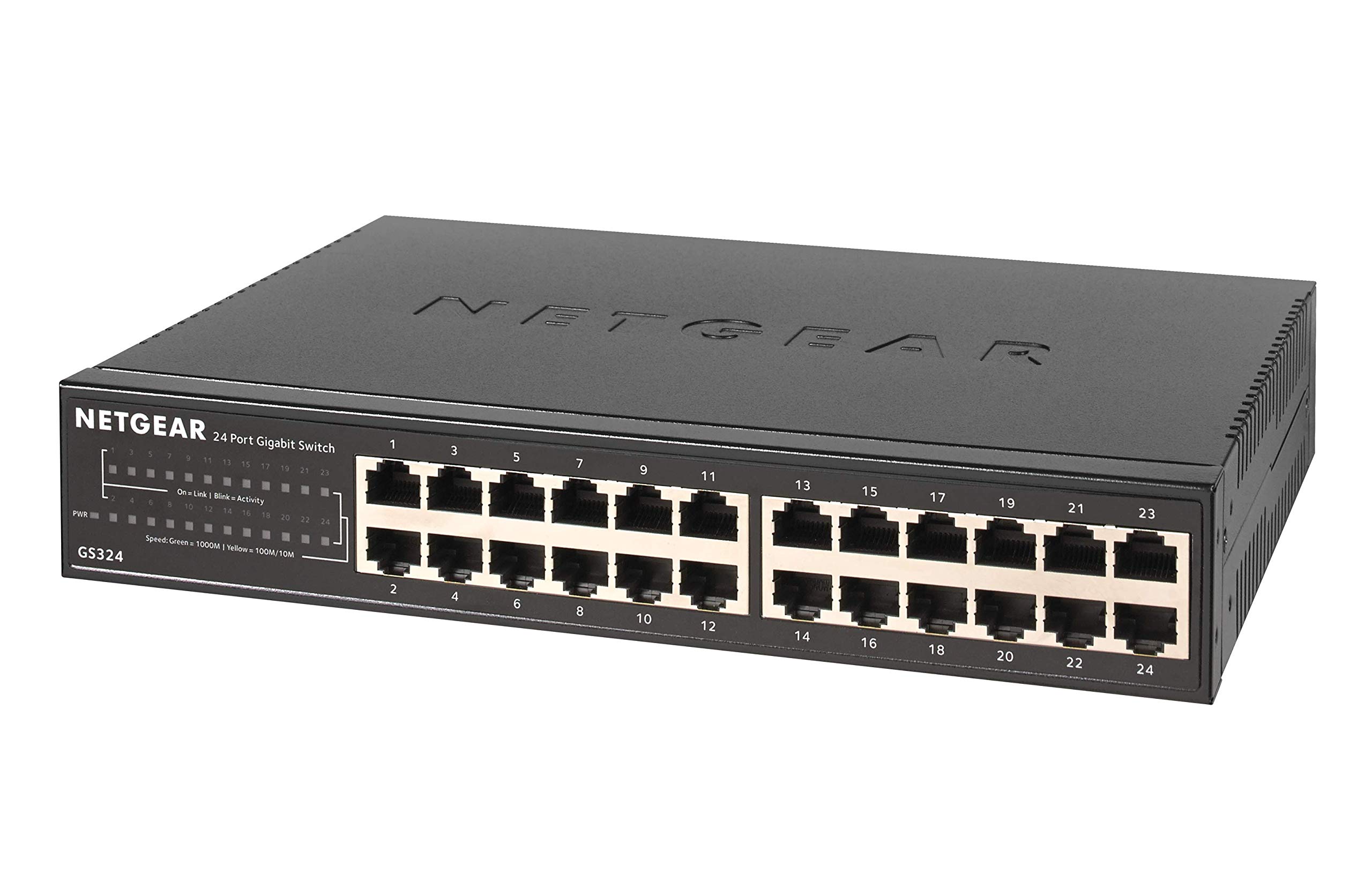 【正規品】 ネットギア NETGEAR スイッチングハブ 24ポート 1G 金属筐体 静音ファンレス メーカー3年保証 アンマネージスイッチ GS324-200JPS
