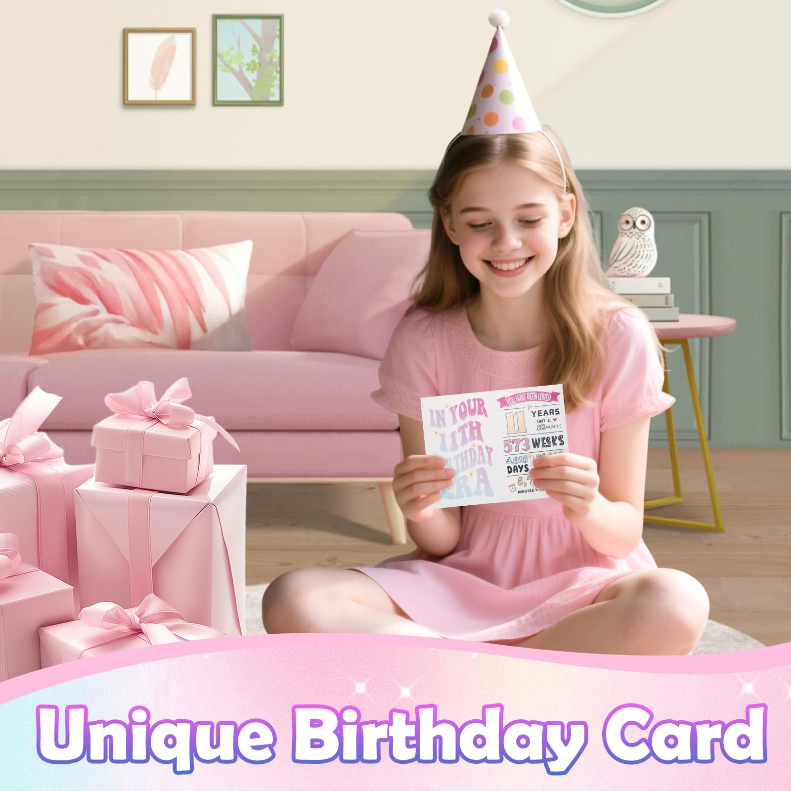 Regalo per bambina di 11 anni, set regalo unico per 11° compleanno, idea regalo per 11° compleanno per ragazze, figlia, nipote, sorella, nipote