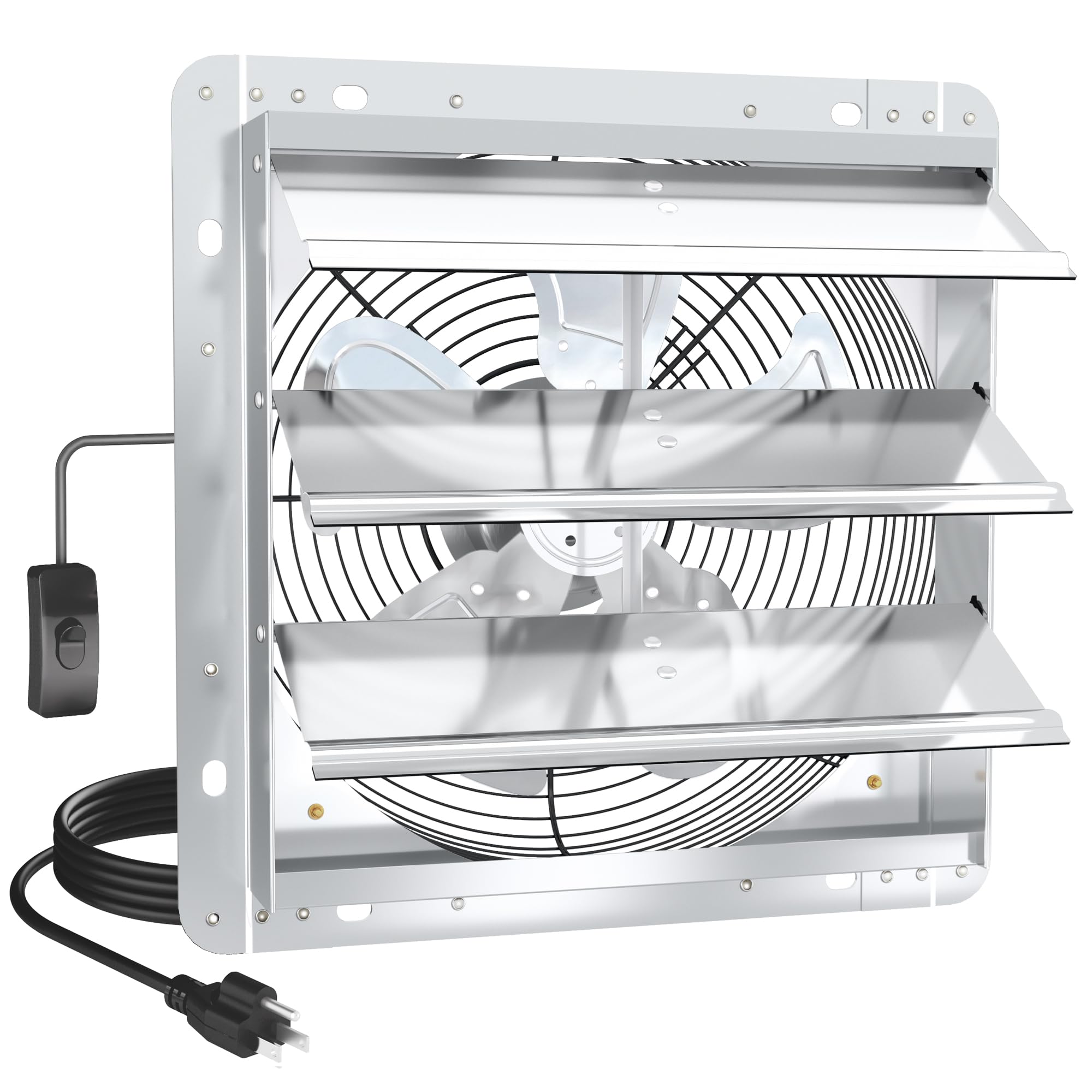 Photo 1 of ZMRTDWO 14 Inch Shutter Exhaust Fan, High-Speed 2000CFM Low Noise Attic Fan, Automatic Shutter, Ventilation and Cooling Vent Fan for Greenhouses, Garages, Shop, Chicken Coops, Gable, Shed