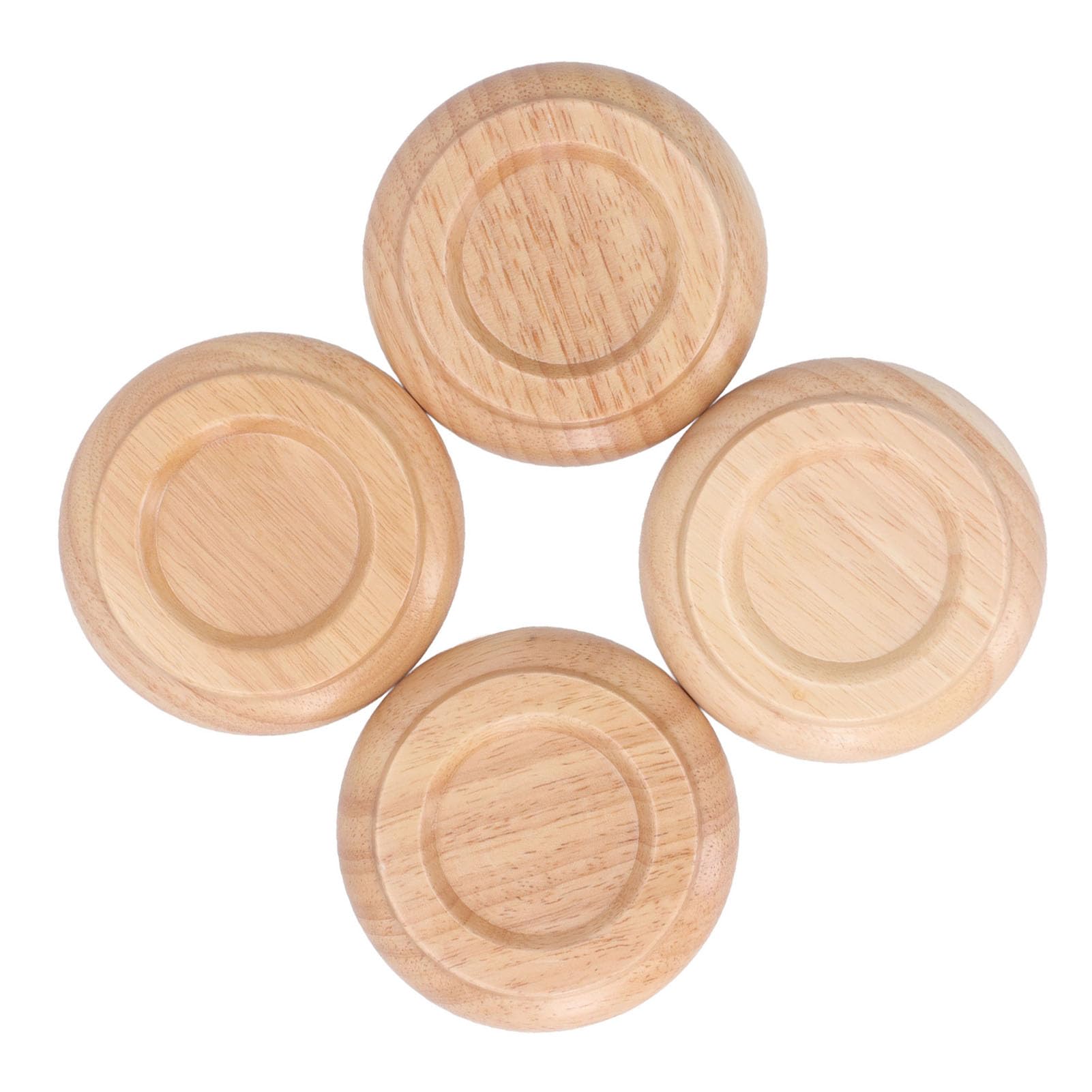 Piano Caster Cups, with Non Slip Pads for Upright Piano, 4 Pack, Floors and Carpet (Log Color)