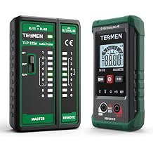 TLP-123A Network Cable Tester with TM-510 Digital Multimeter Bundle, RJ11 RJ45 Ethernet Wire Tester for CAT5/CAT5E/CAT6/CAT6A/CAT7, AC/DC Voltage, Resistance & Continuity Testing Kit